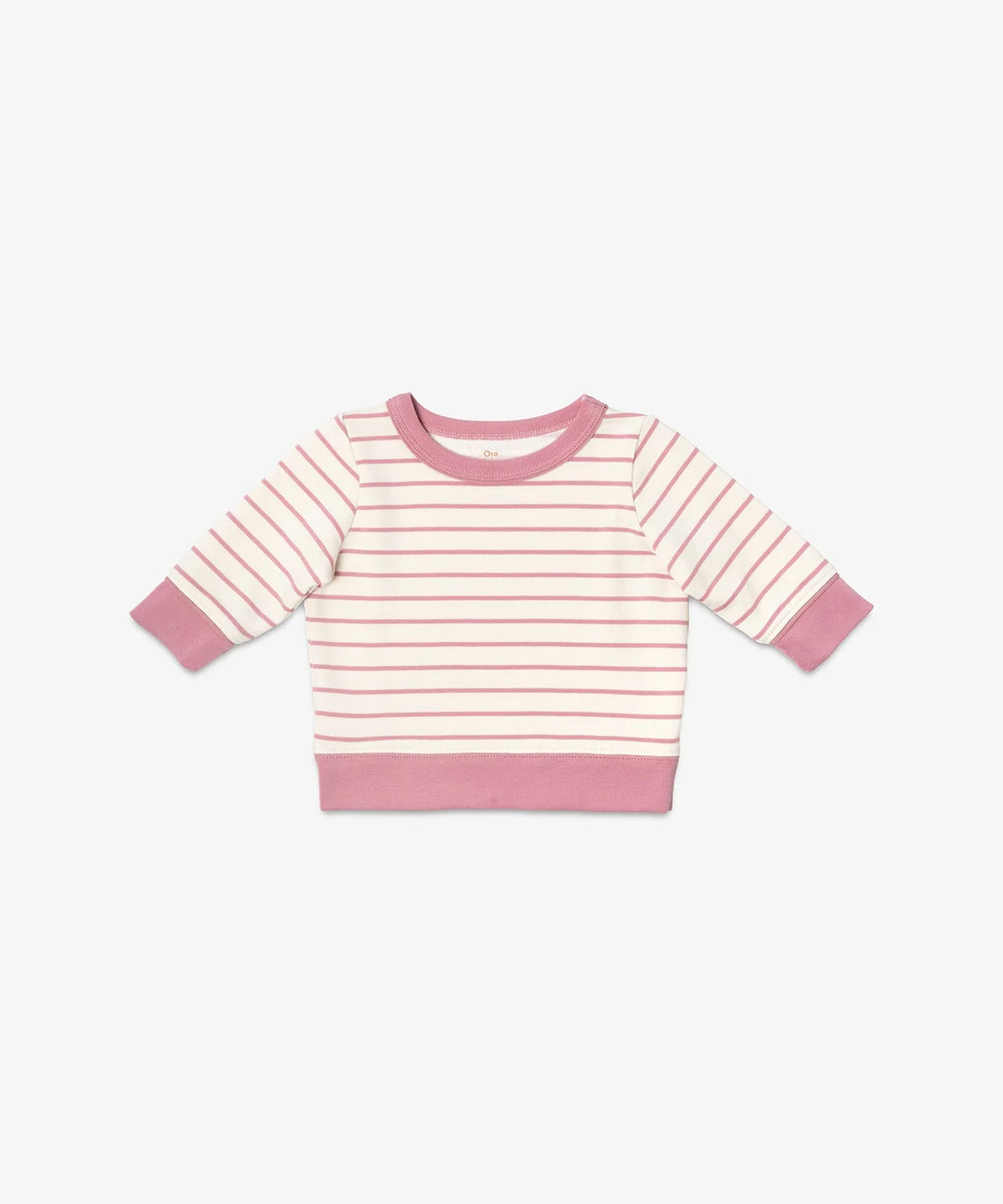 Remy Baby Sweatshirt, Rose French Stripe