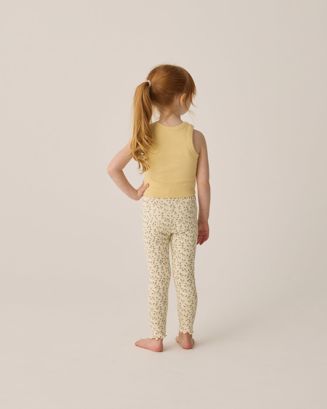 Ribbed Legging Set - Lemons, Yellow