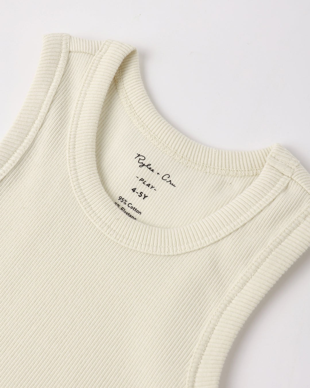 Ribbed Tank Set, Natural / Heathered Marine