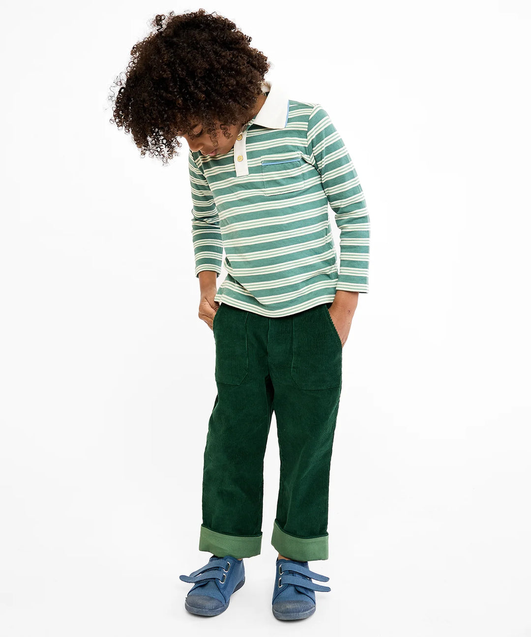 Parker Polo, Pine Twin Stripe