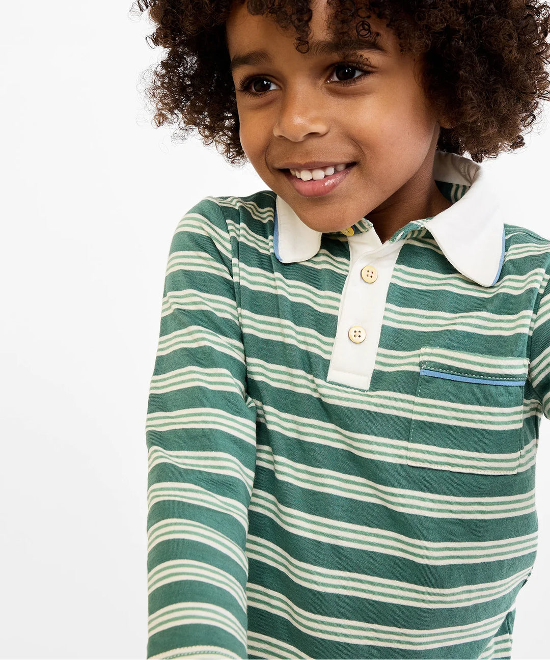 Parker Polo, Pine Twin Stripe