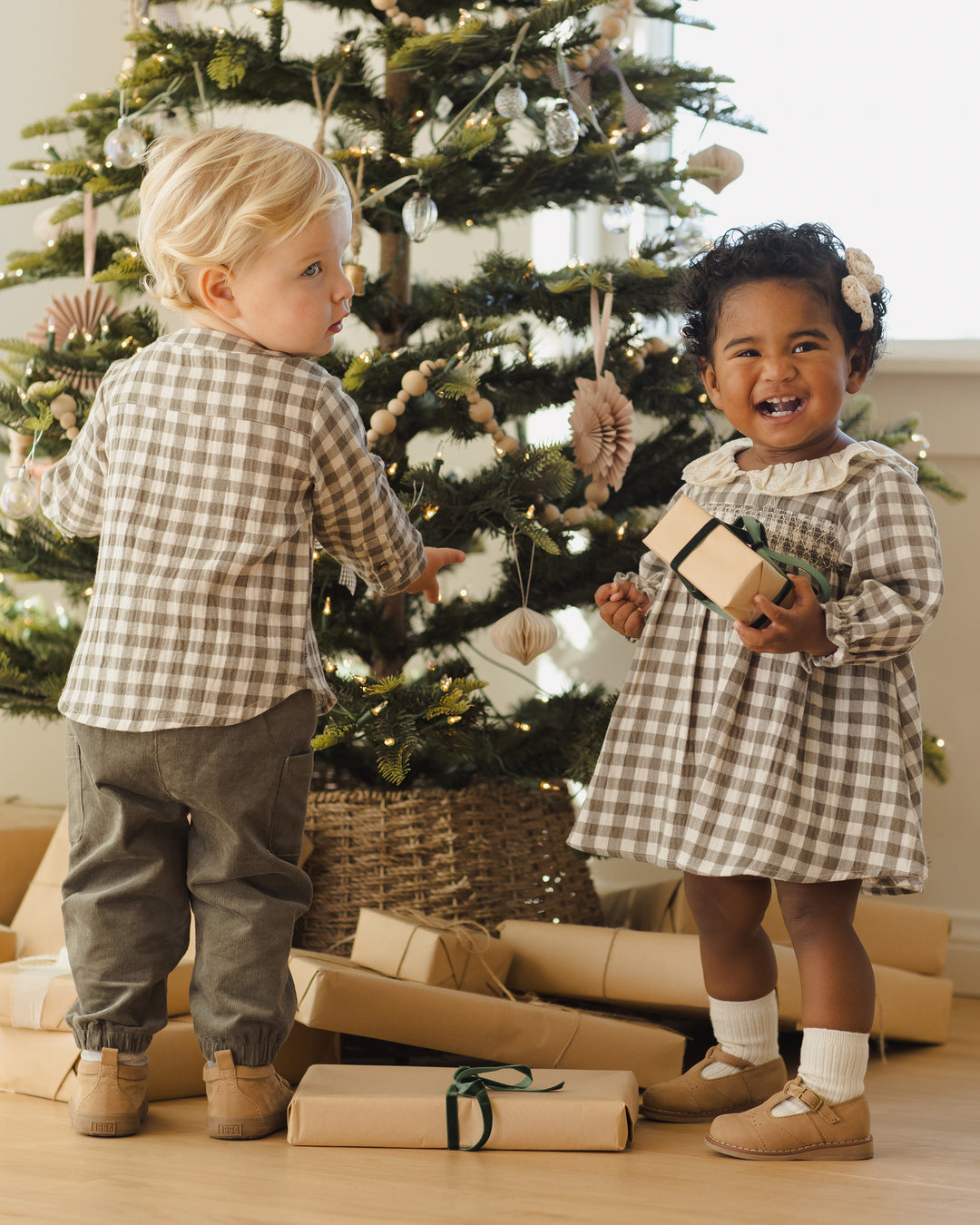 Callie Dress, Forest Check