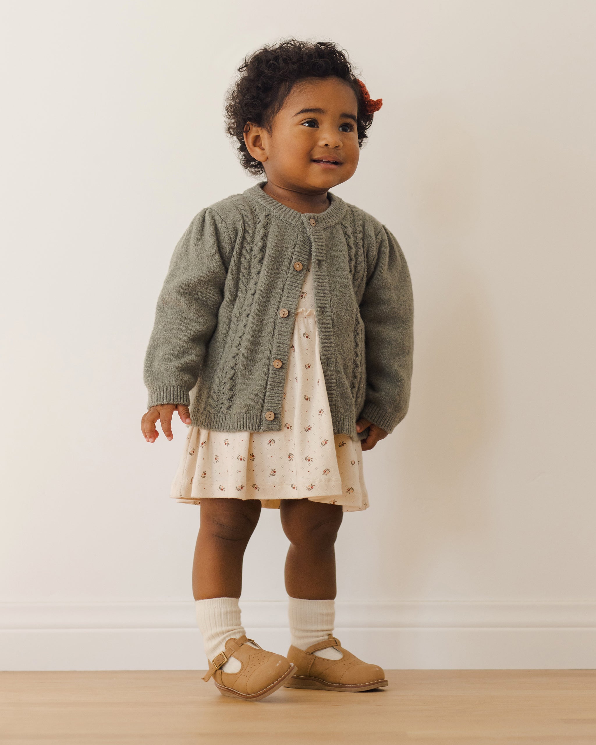 Quincy Mae Holly Cardigan, Forest | BlackBear Children's