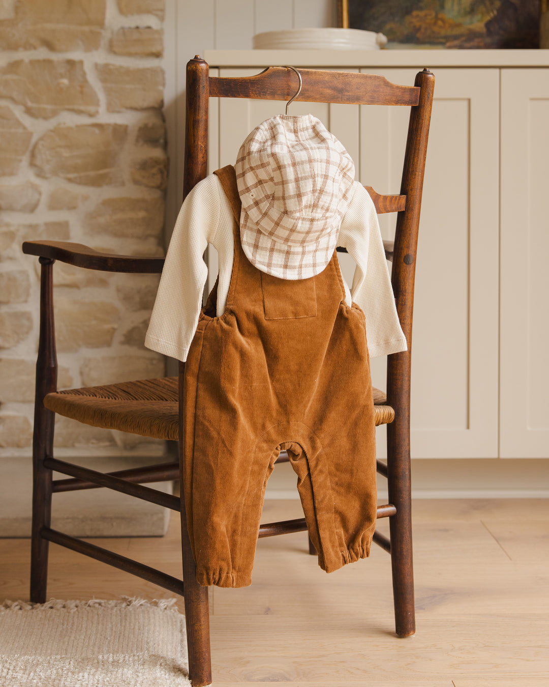 Corduroy Baby Overalls, Cinnamon