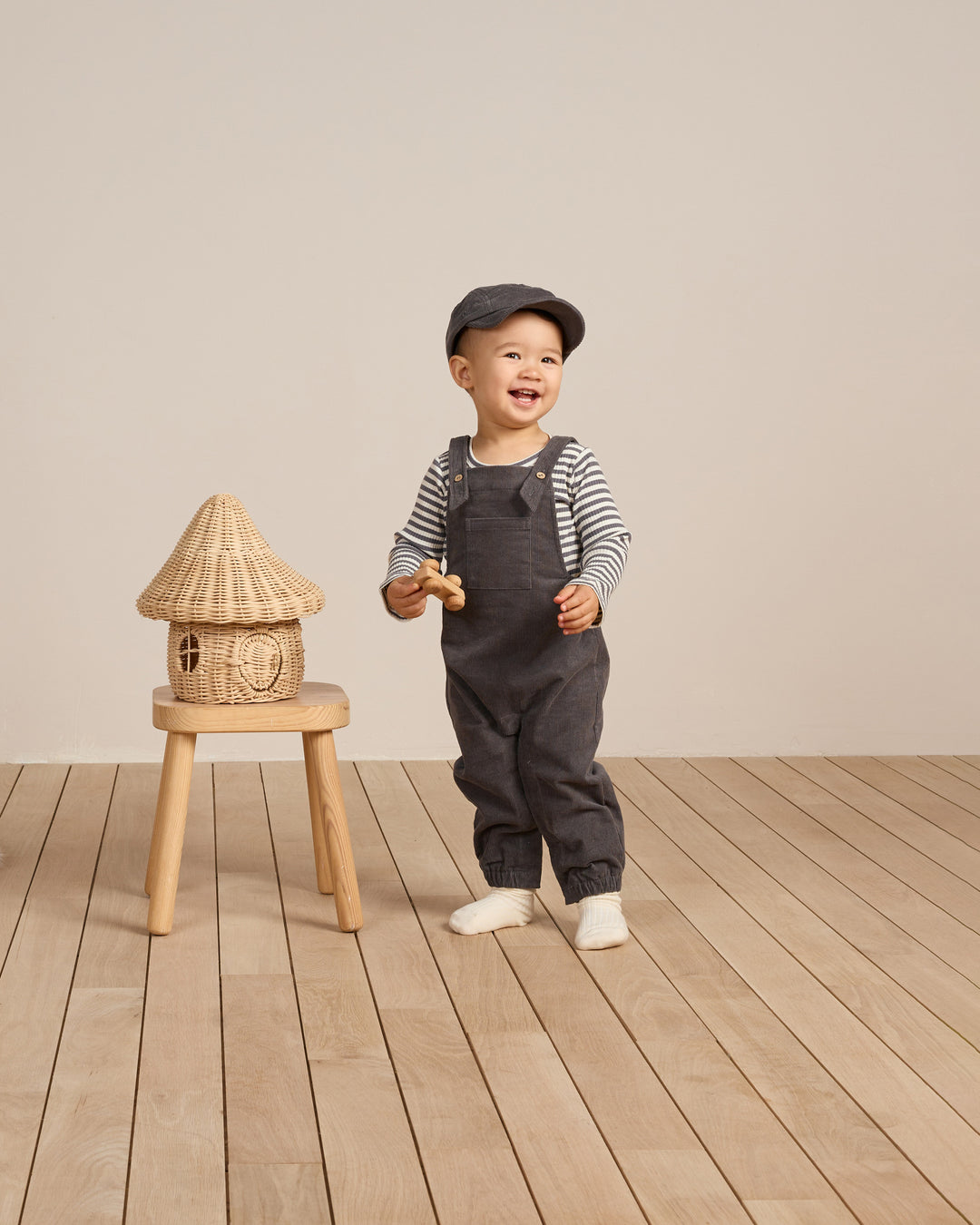 Corduroy Baby Overalls, Indigo