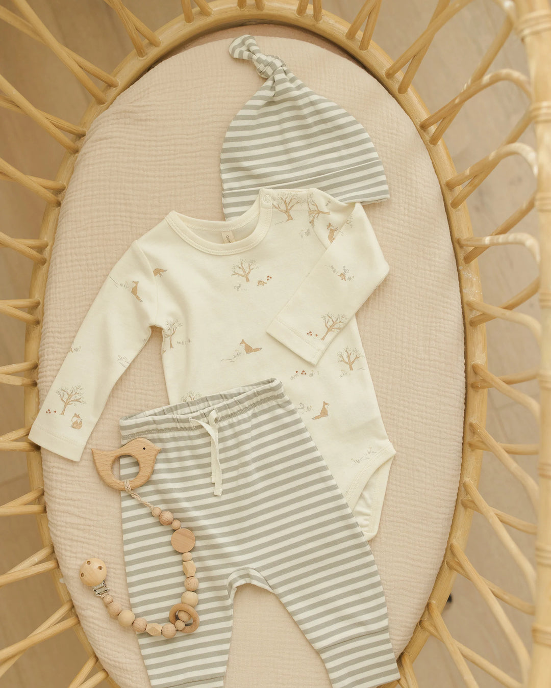 Drawstring Pant, Fern Stripe