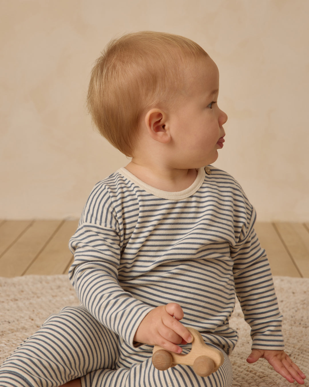 Drawstring Pant, Ocean Micro Stripe