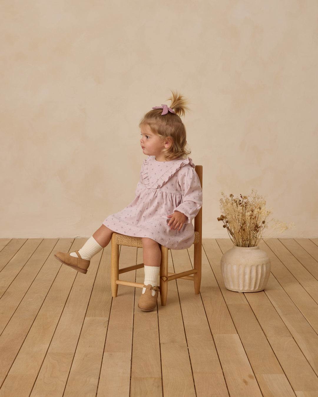 Ruffle Collar Jersey Dress, Garden