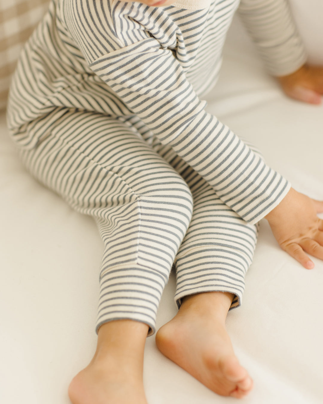 Drawstring Pant, Ocean Micro Stripe