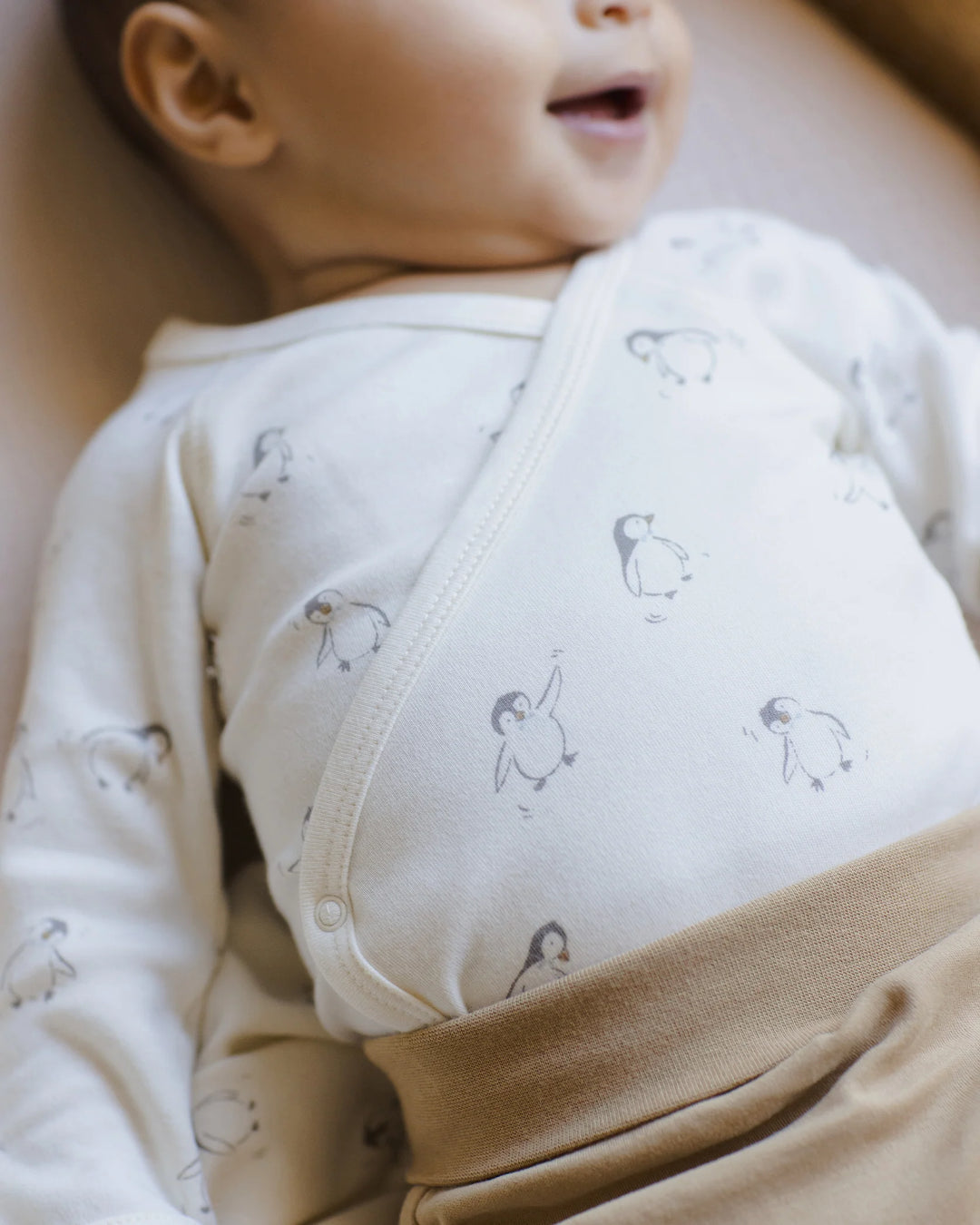 Side Snap Bodysuit + Pant Set, Penguins