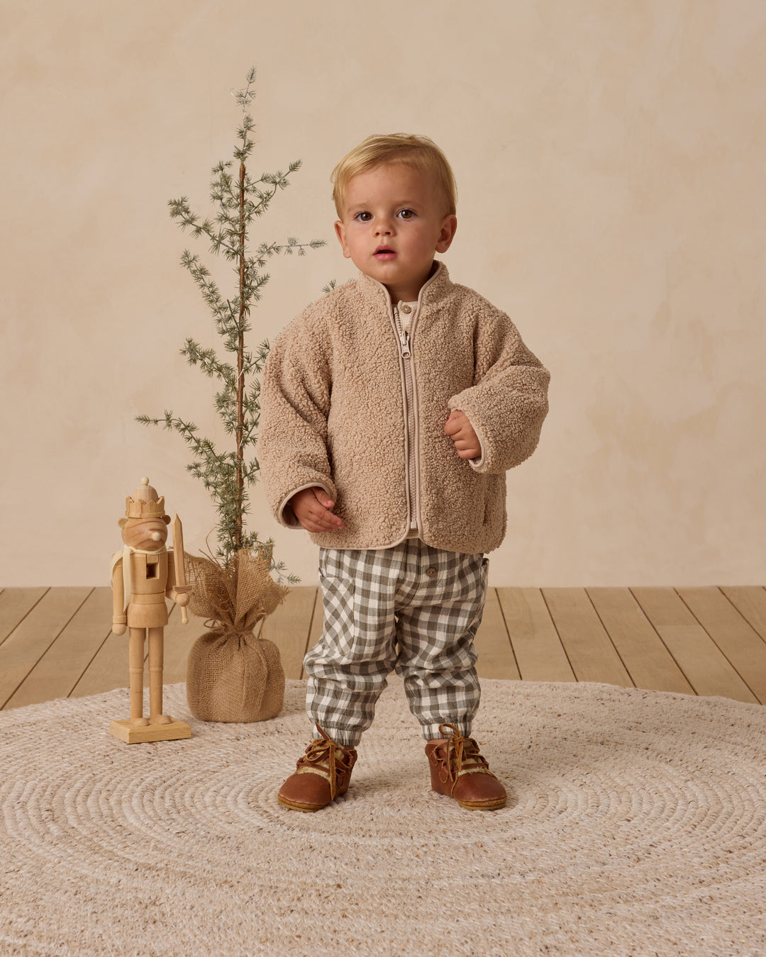 Shearling Zip Jacket, Oat