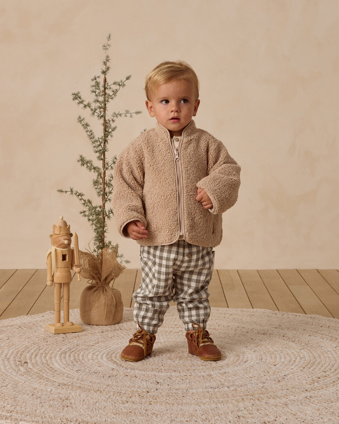 Shearling Zip Jacket, Oat