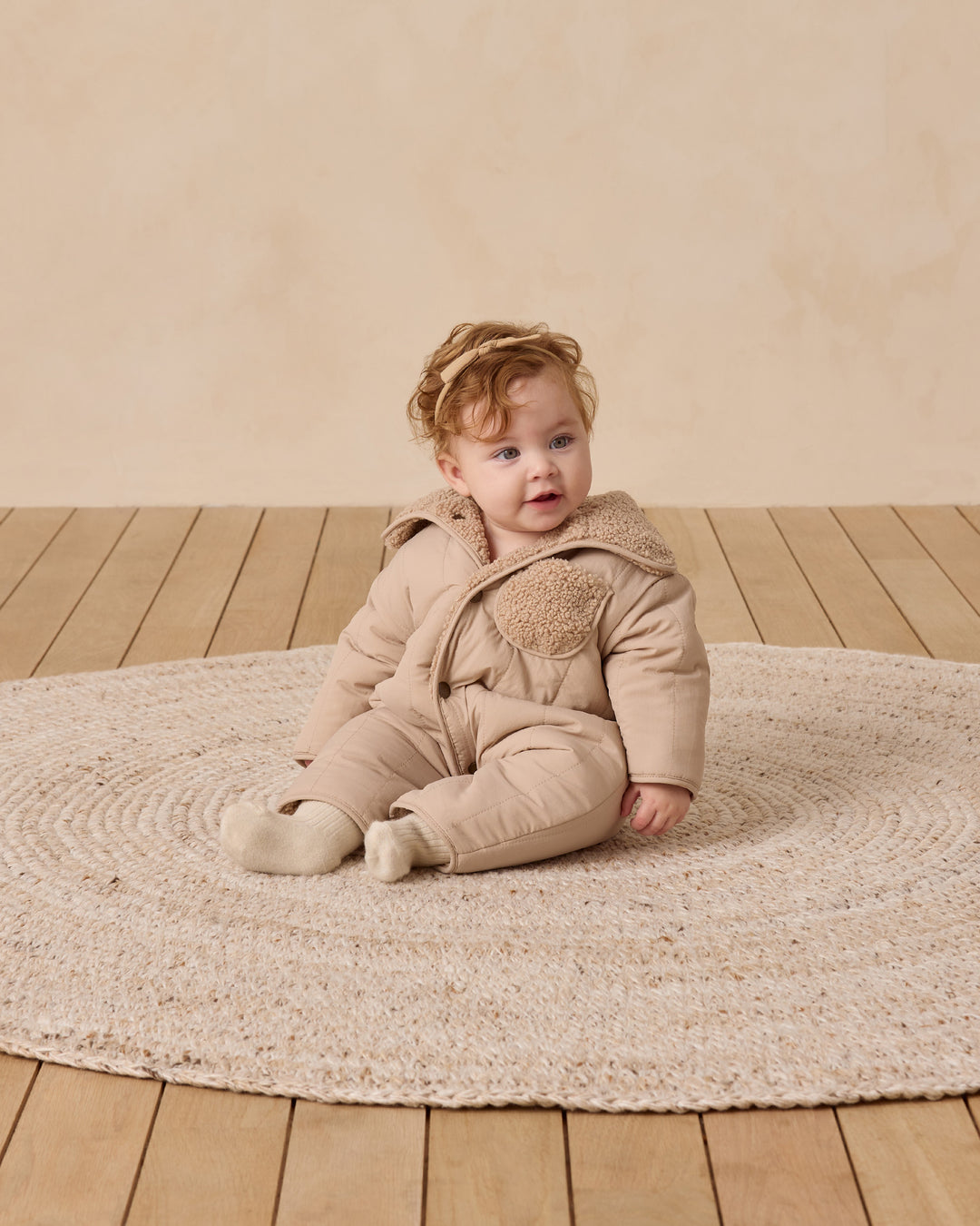 Shearling Jumpsuit, Oat