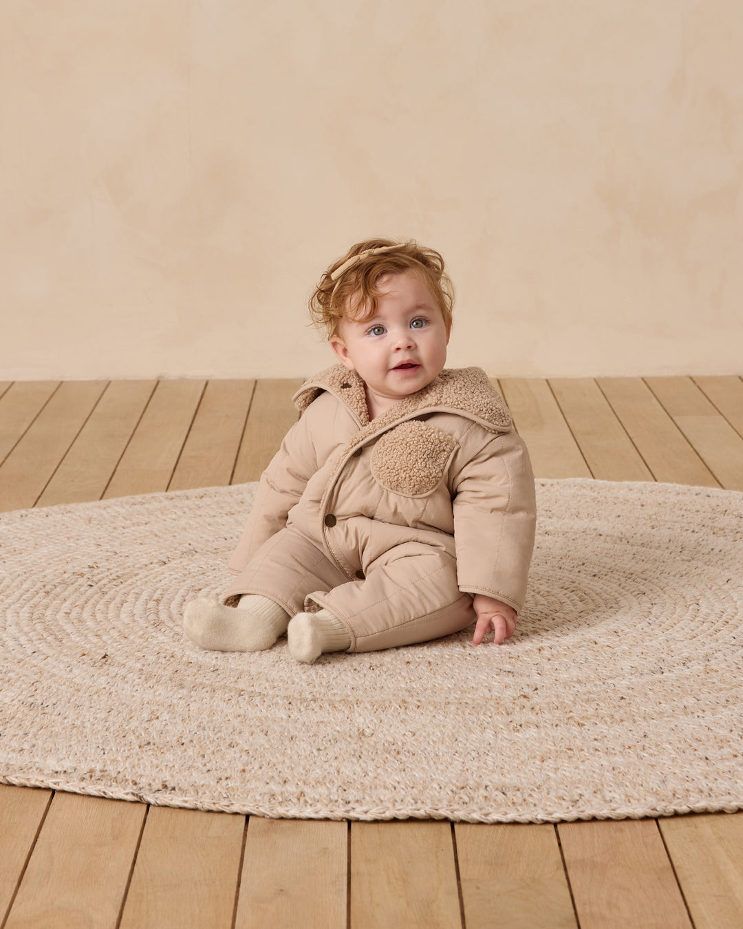 Shearling Jumpsuit, Oat