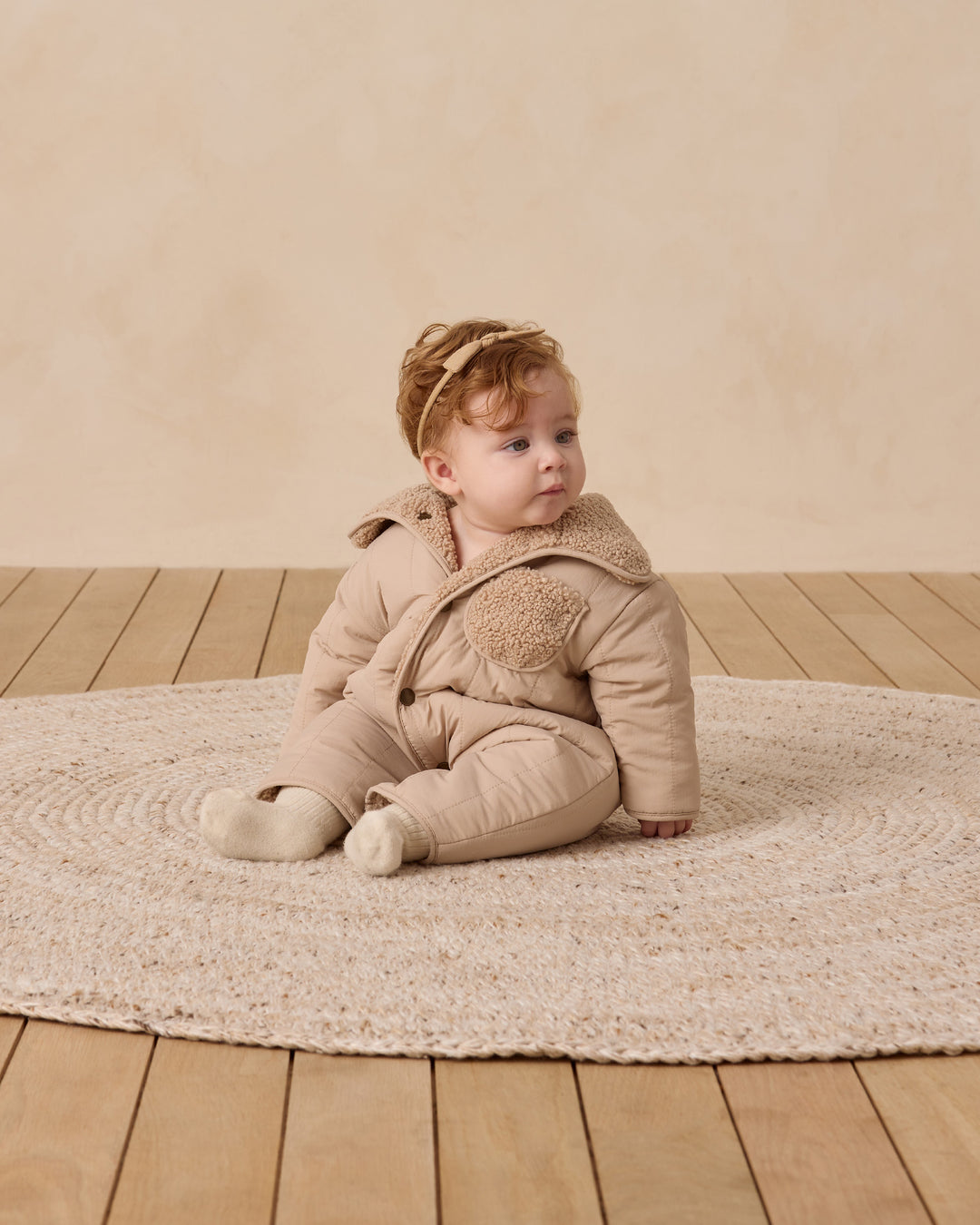 Shearling Jumpsuit, Oat