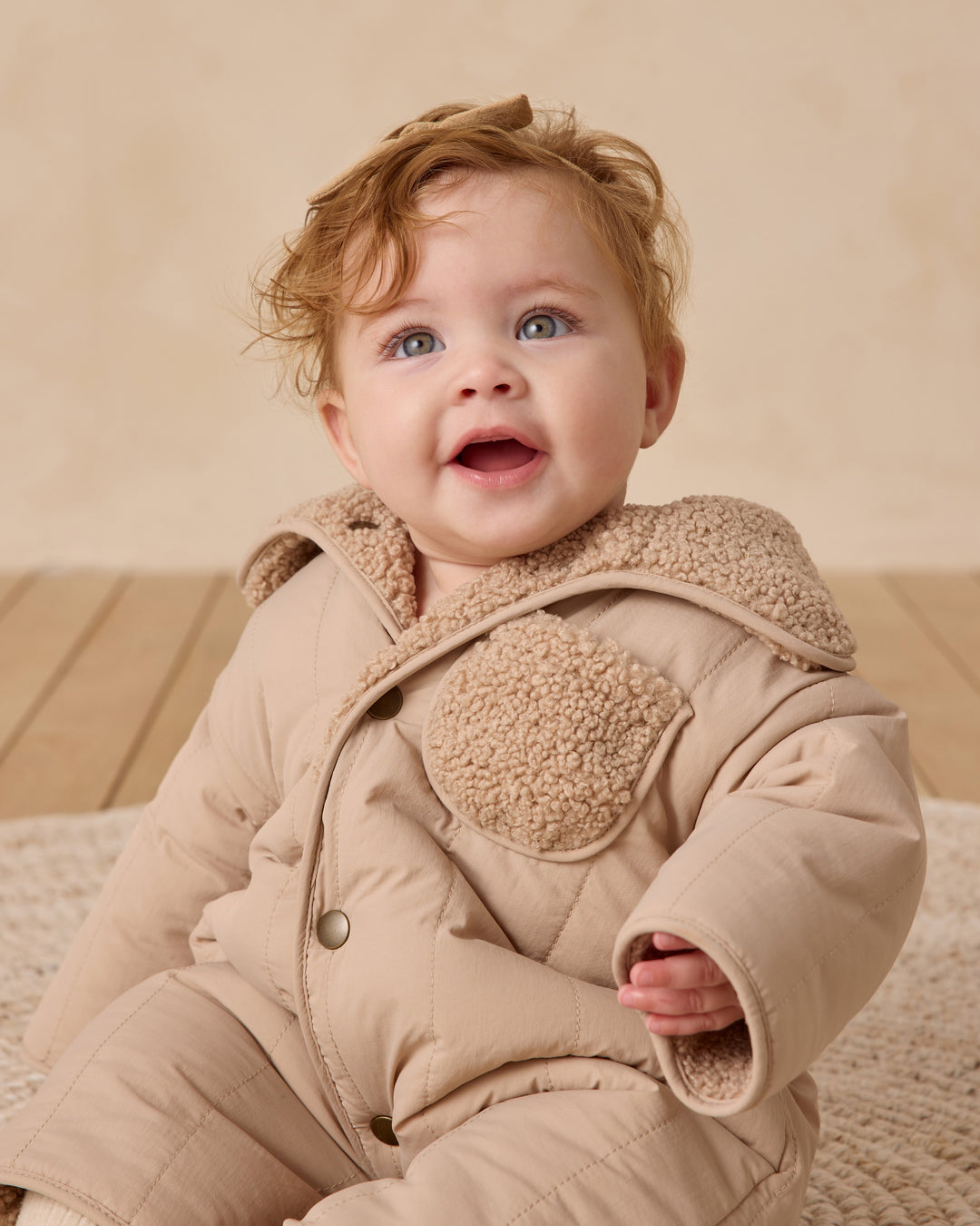 Shearling Jumpsuit, Oat