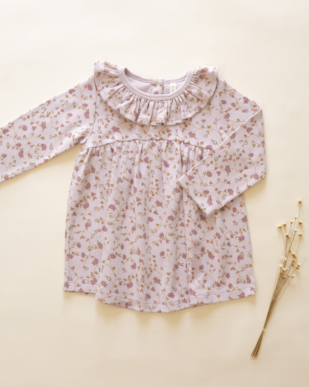 Ruffle Collar Jersey Dress, Garden