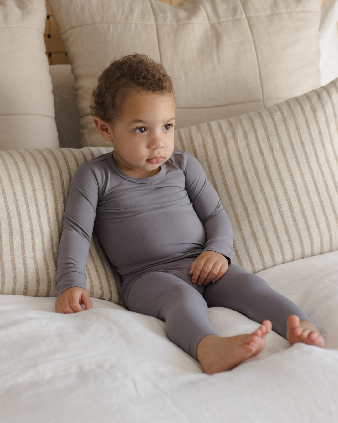Bamboo PJ Set, Slate