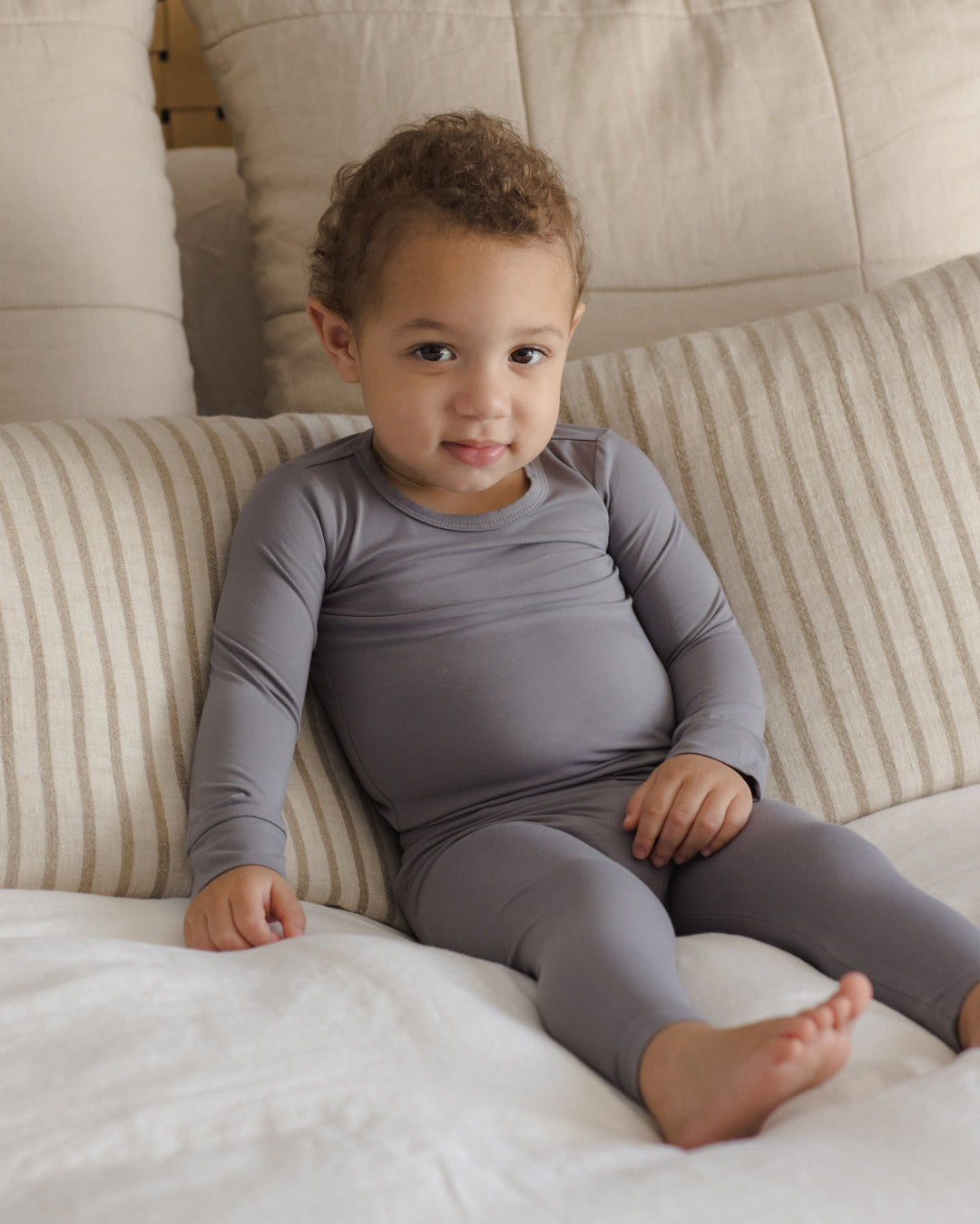 Bamboo PJ Set, Slate
