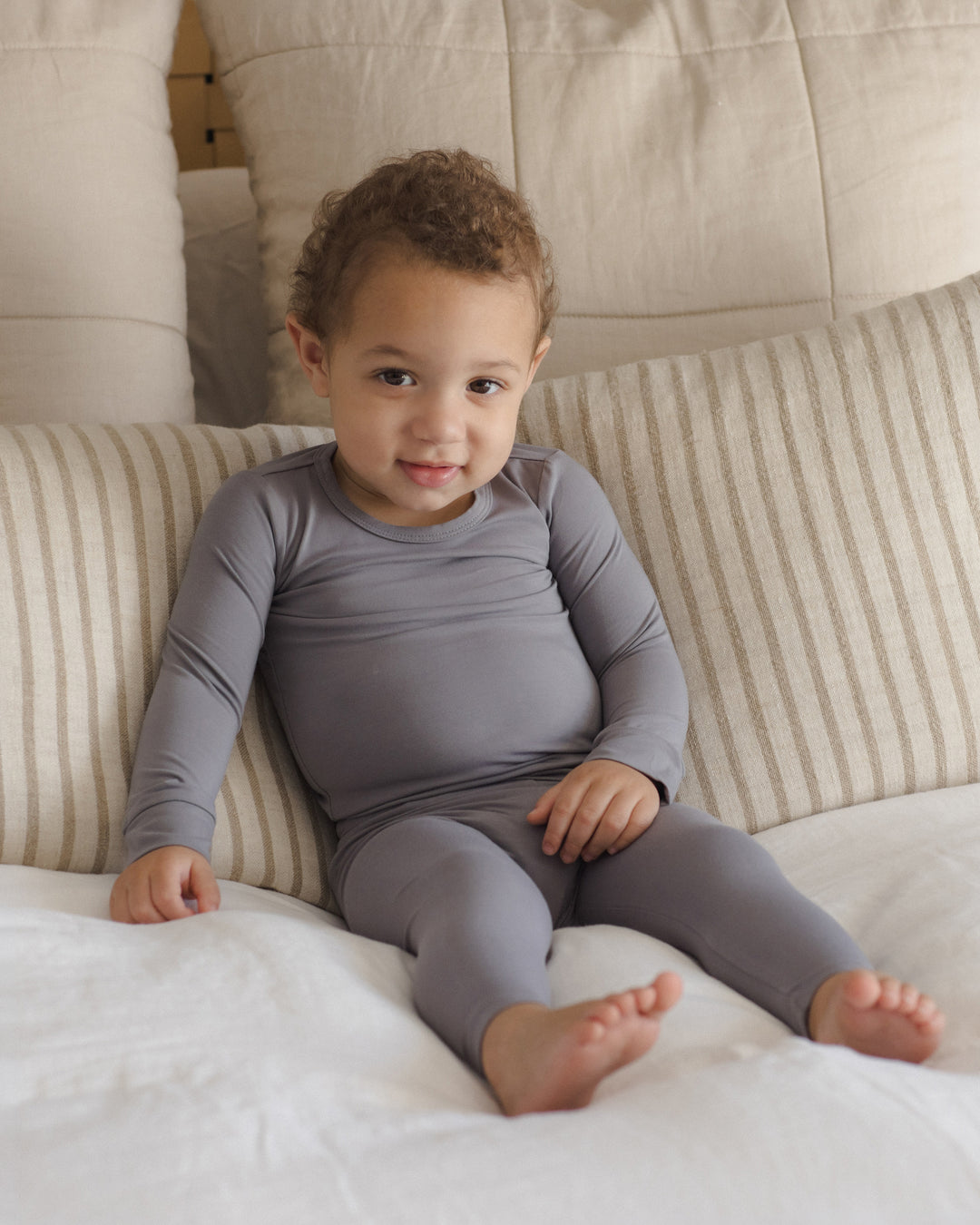 Bamboo PJ Set, Slate