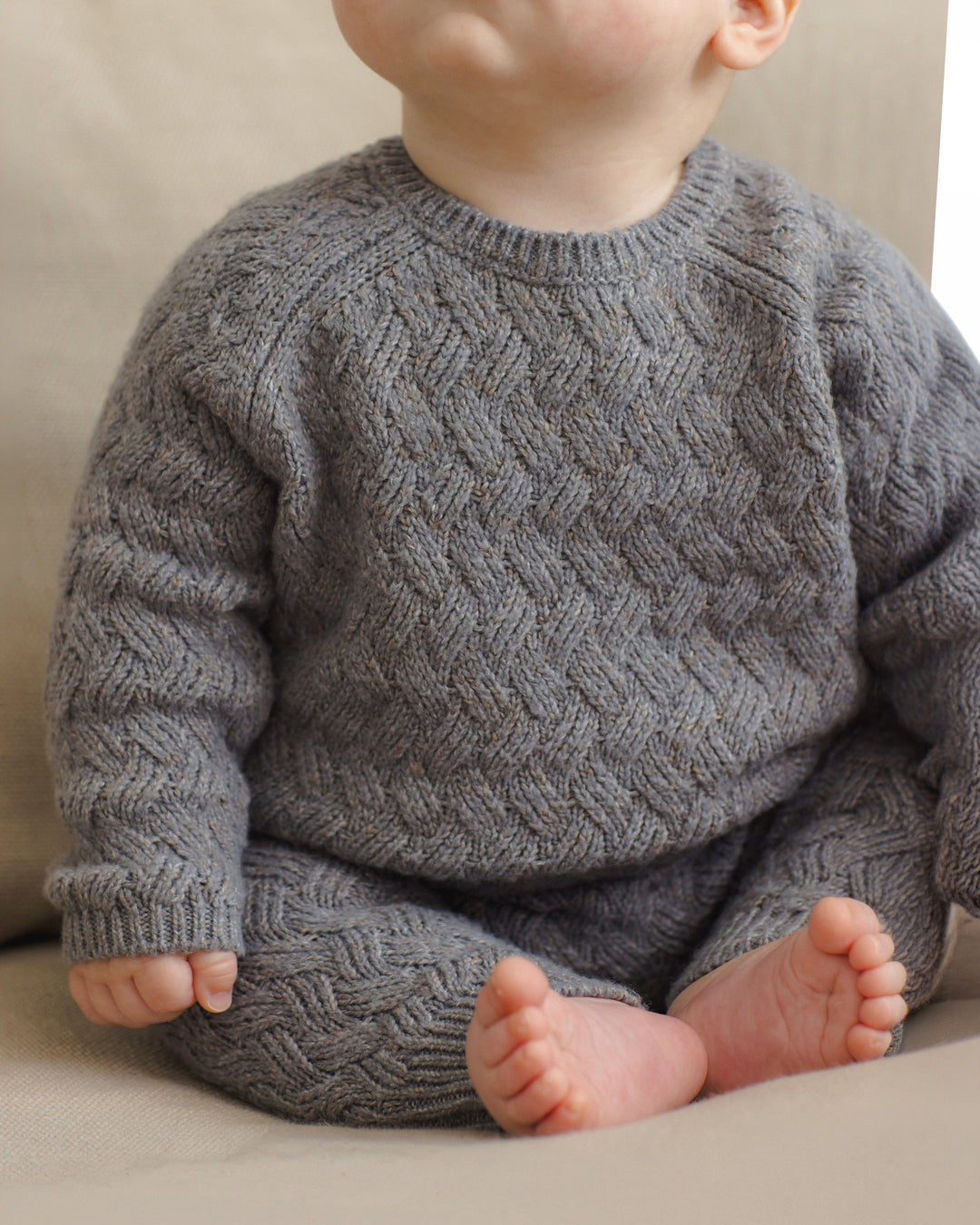 Knit Sweater, Heathered Slate