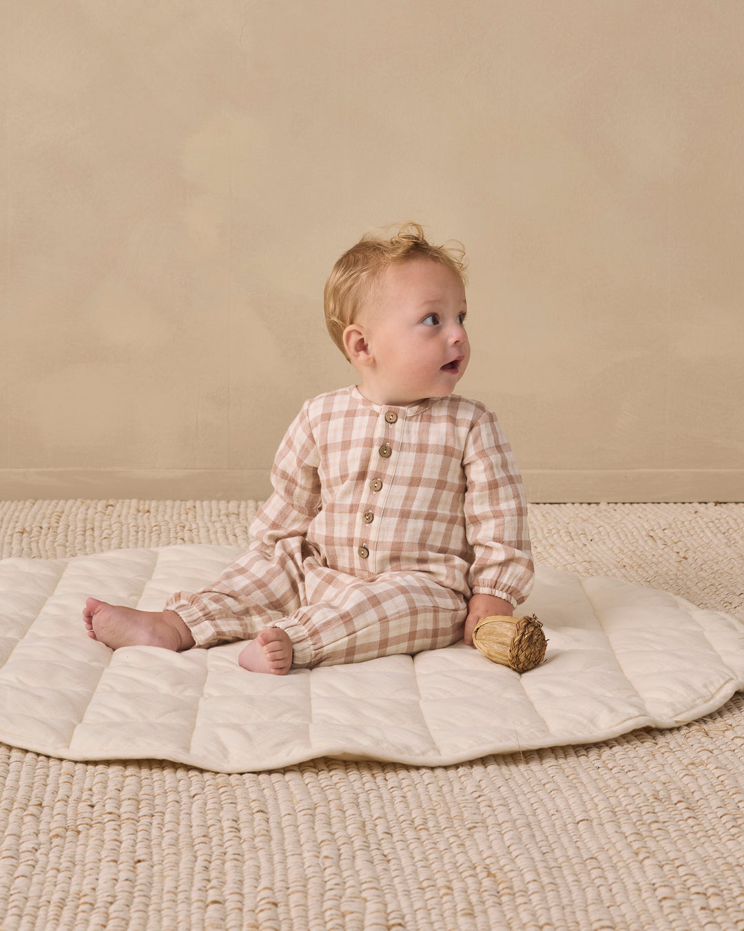 Woven Jumpsuit, Rustic Plaid
