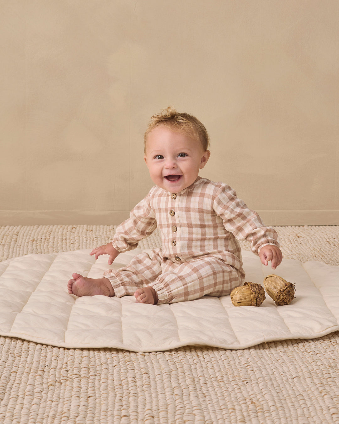 Woven Jumpsuit, Rustic Plaid