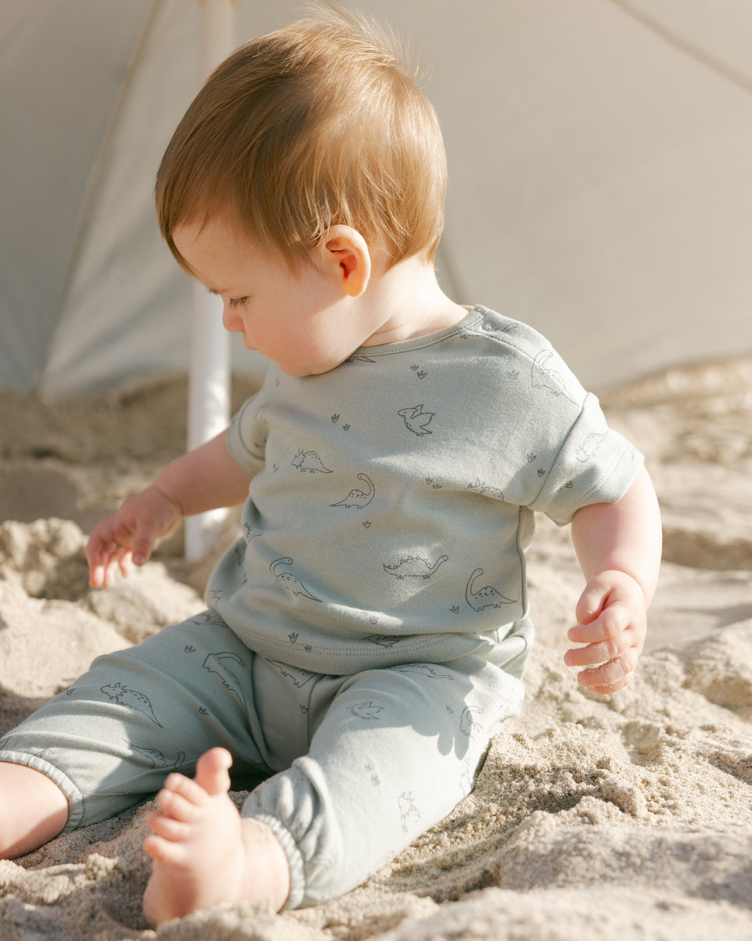 Jersey Tee + Pant Set, Dino