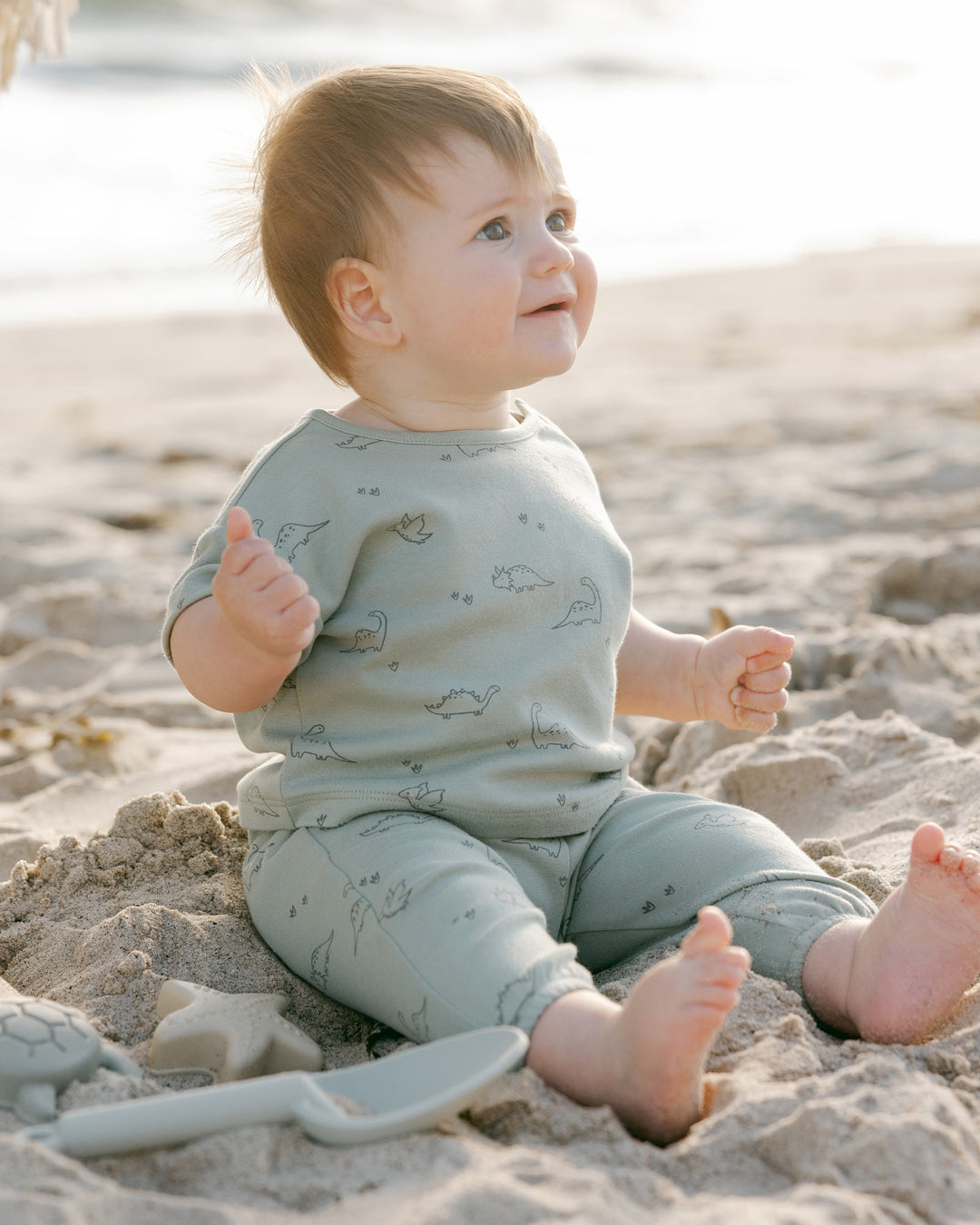 Jersey Tee + Pant Set, Dino