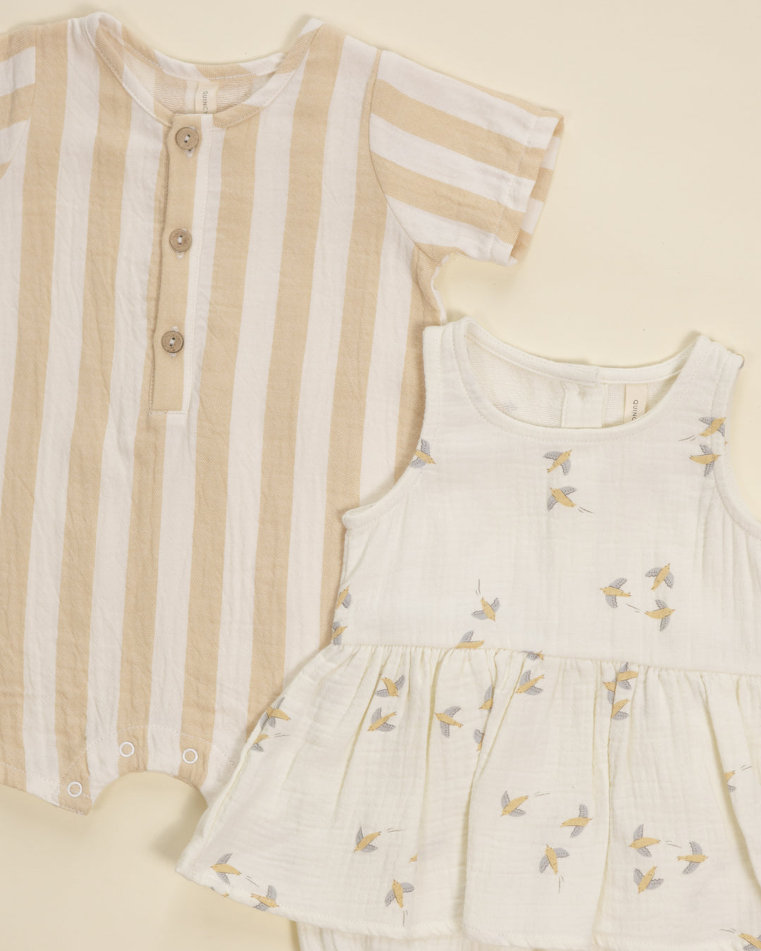 S/S Woven Romper, Summer Stripe