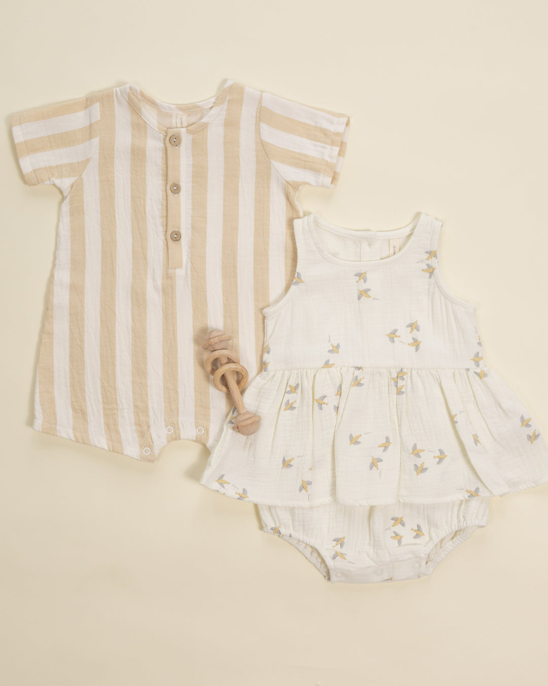 S/S Woven Romper, Summer Stripe