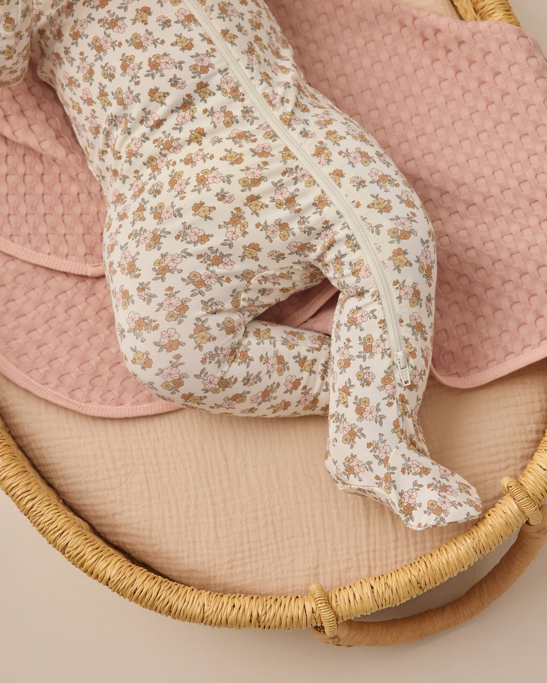 Bamboo Zip Footie, Wildflower