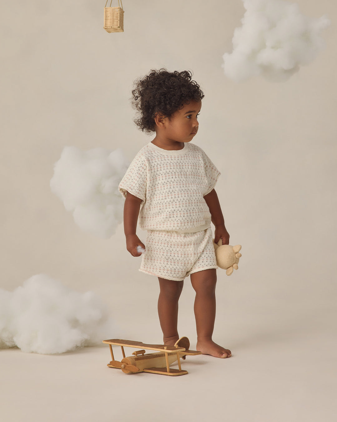 Relaxed Summer Knit Set, Ivory