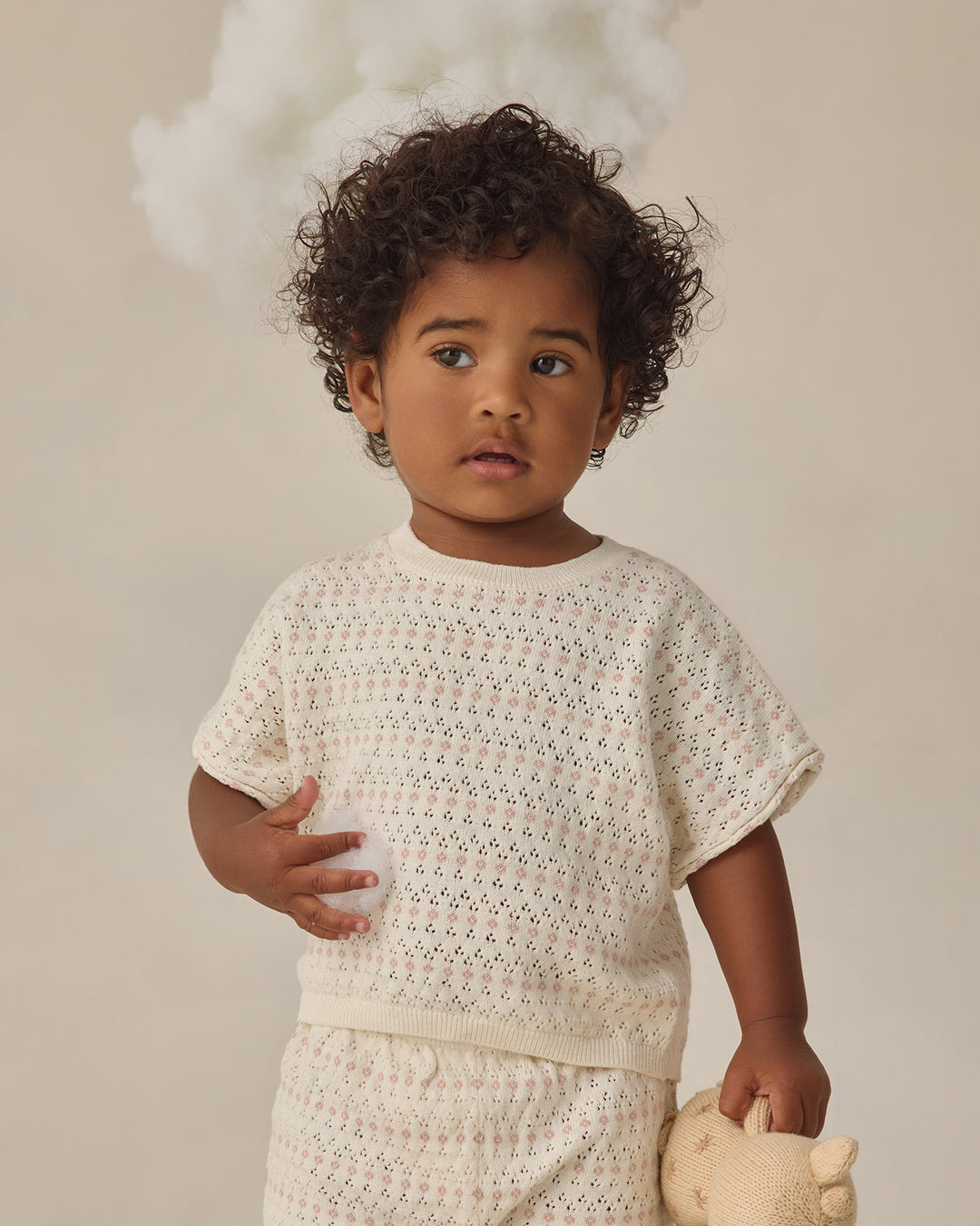 Relaxed Summer Knit Set, Ivory