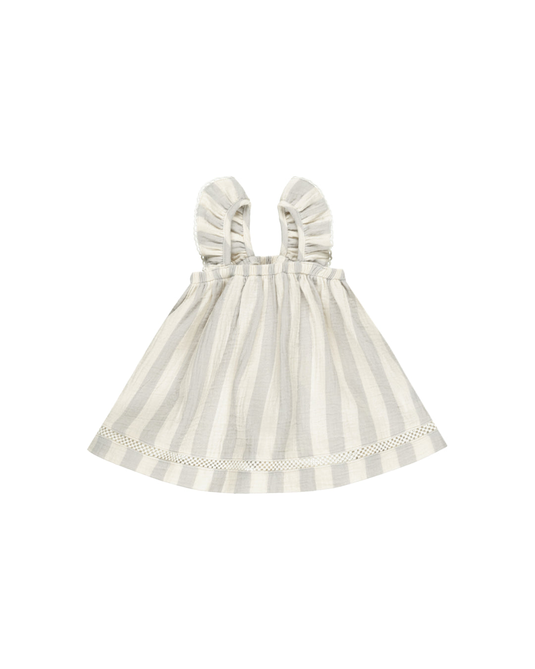 Ruffled Tank Dress, Sky Stripe