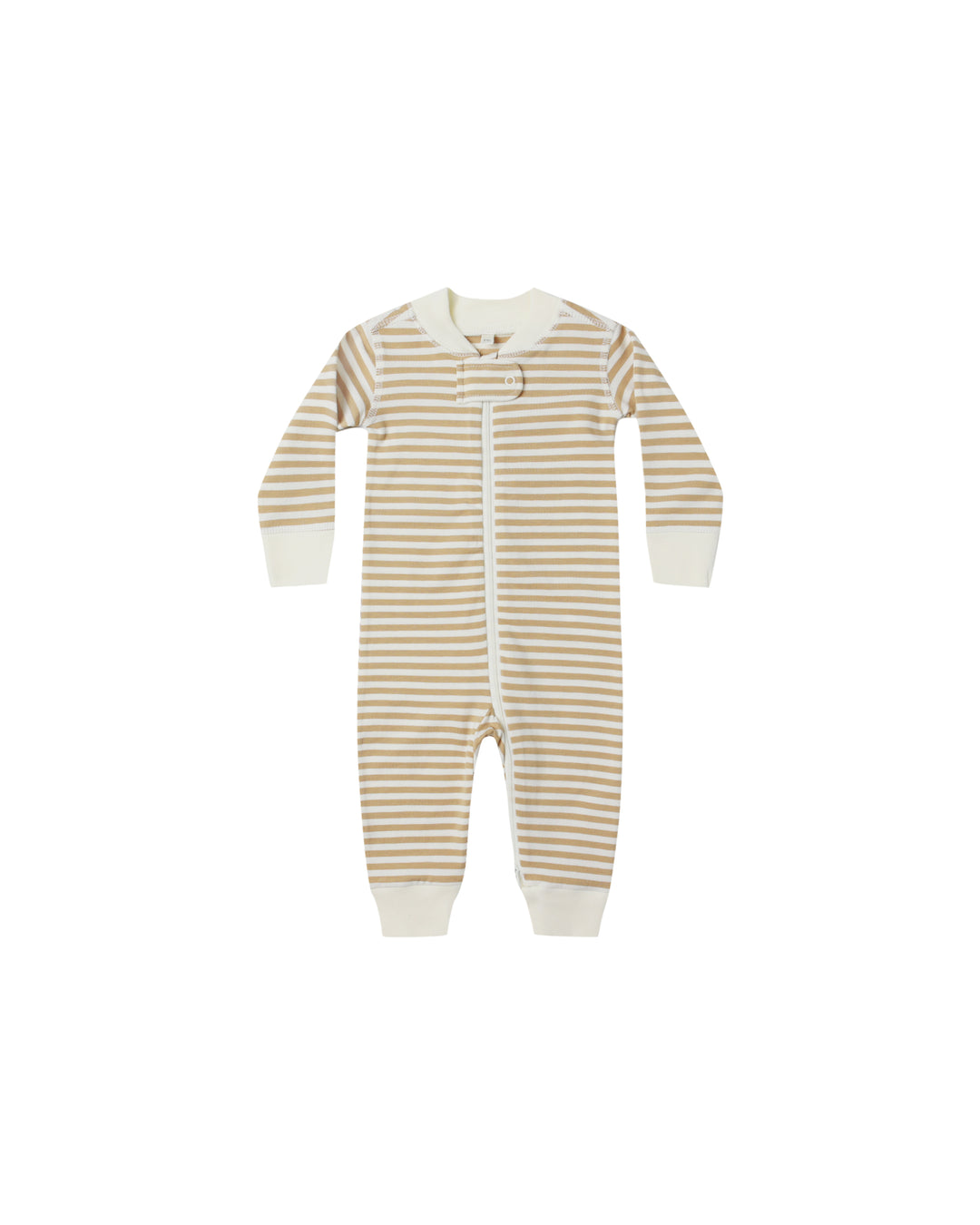 Zip L/S Sleeper, Gold Stripe