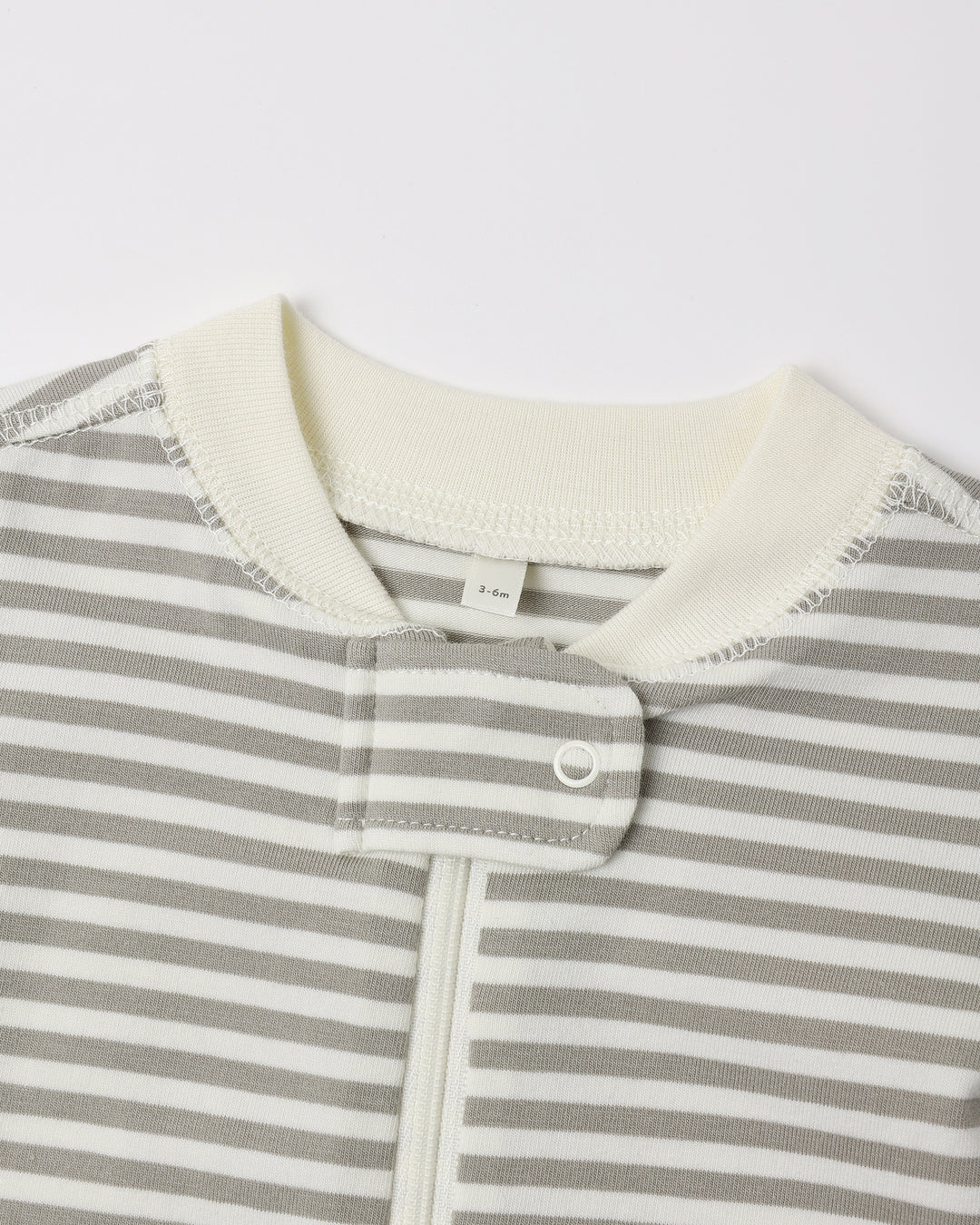 Zip L/S Sleeper, Laurel Stripe