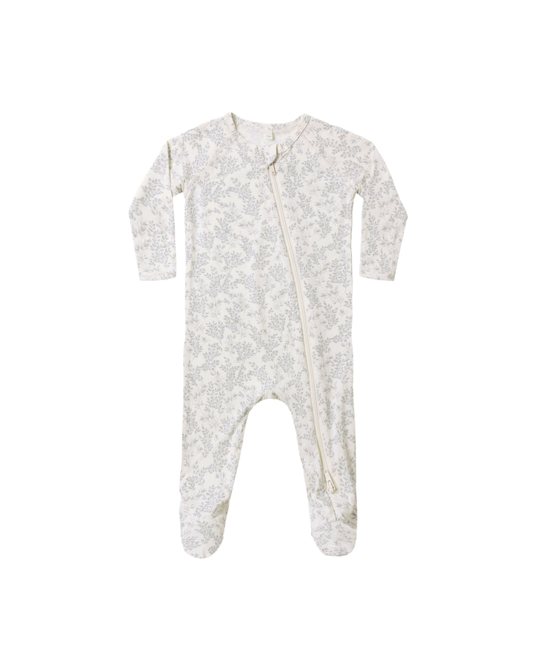 Bamboo Zip Footie, Cloud Floral
