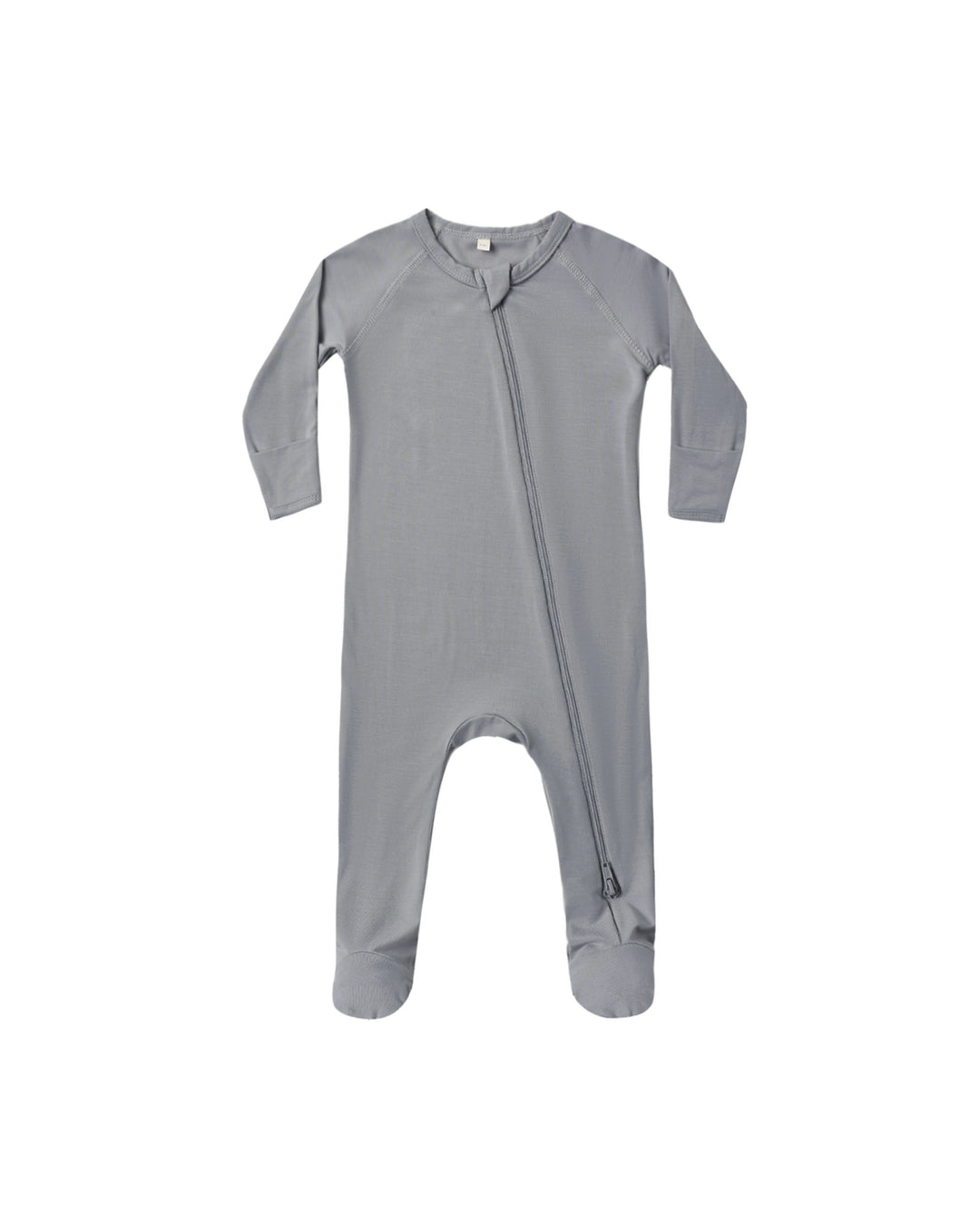 Bamboo Zip Footie, Slate