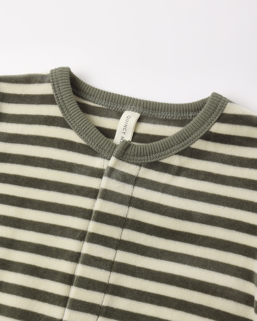 Hidden Snap Footie, Spruce Stripe