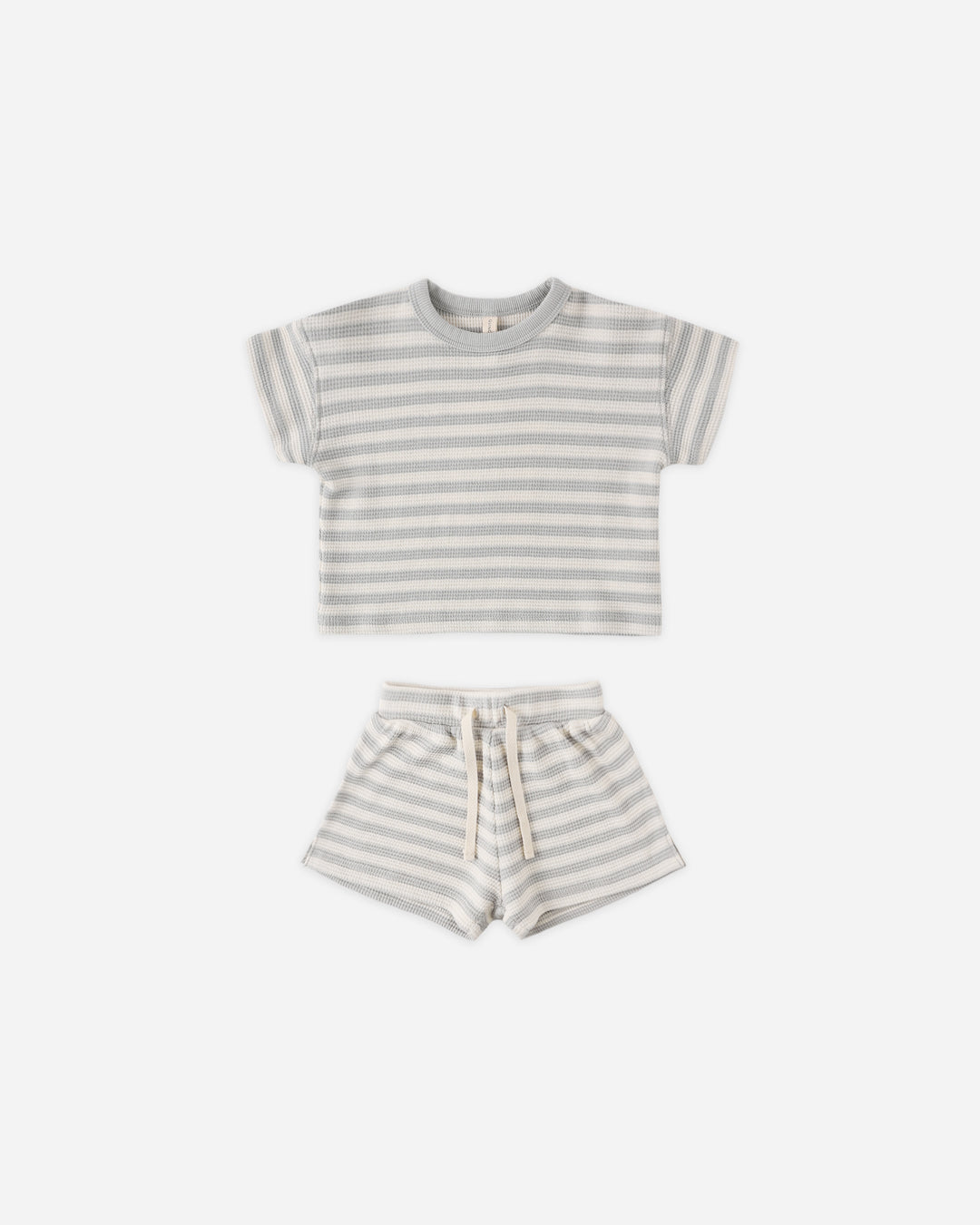 Waffle T/S Set, Sky Stripe