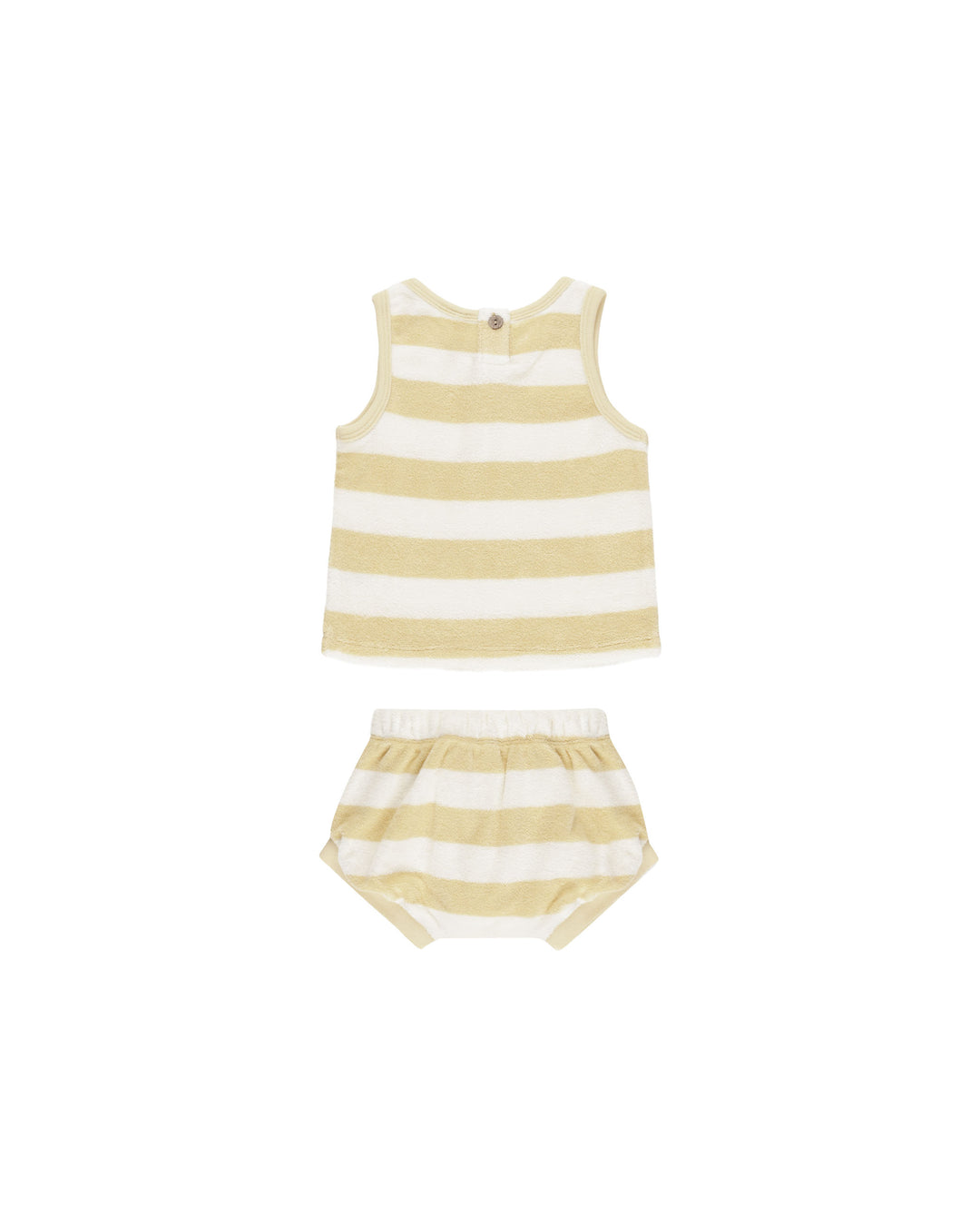 Terry Tank + Short Set, Yellow Stripe