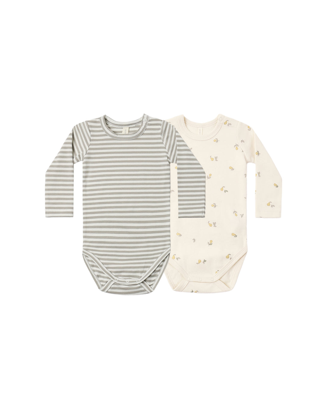 Jersey Bodysuit, 2 Pack Pears, Laurel Stripe