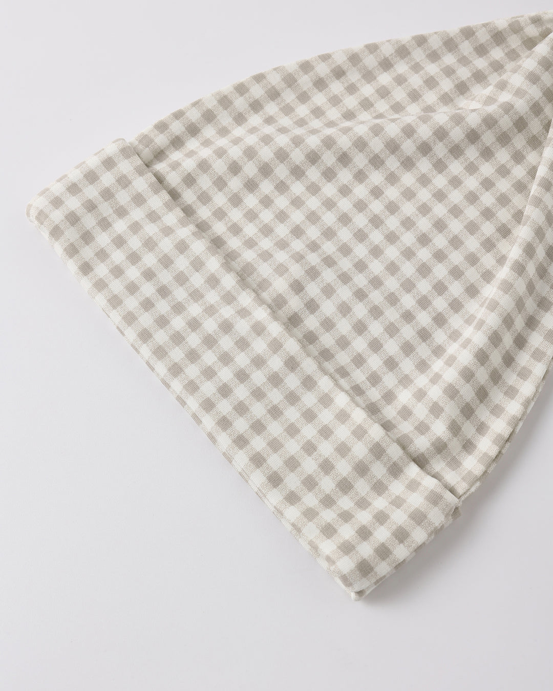 Bamboo Baby Gown + Hat Set, Oat Gingham