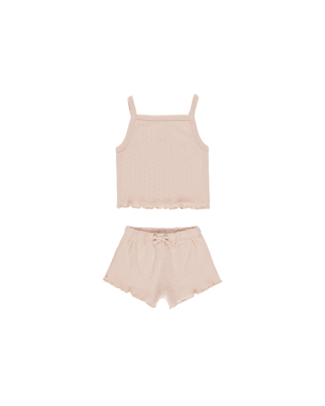 Pointelle Tank + Shortie Set, Melon