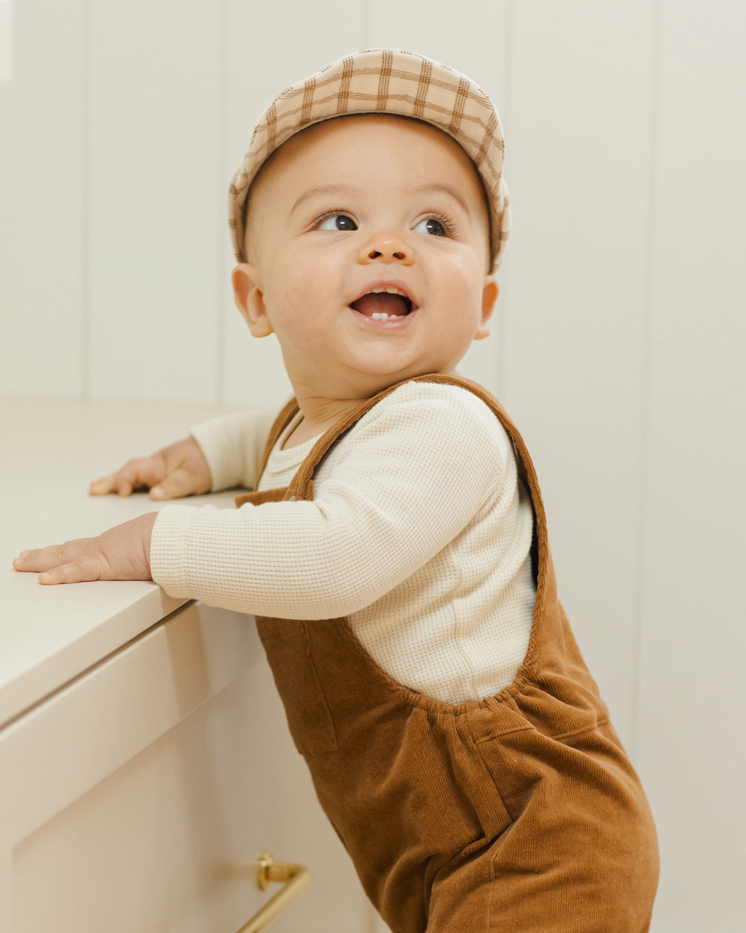 Corduroy Baby Overalls, Cinnamon