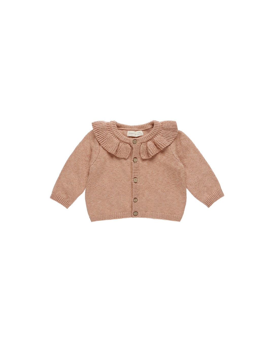 Ruffle Collar Cardigan, Rose