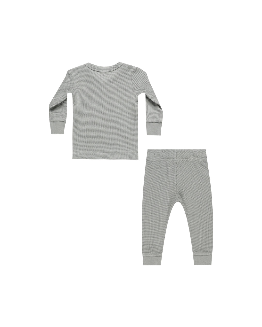 Waffle Top + Pant Set, Dusty Blue