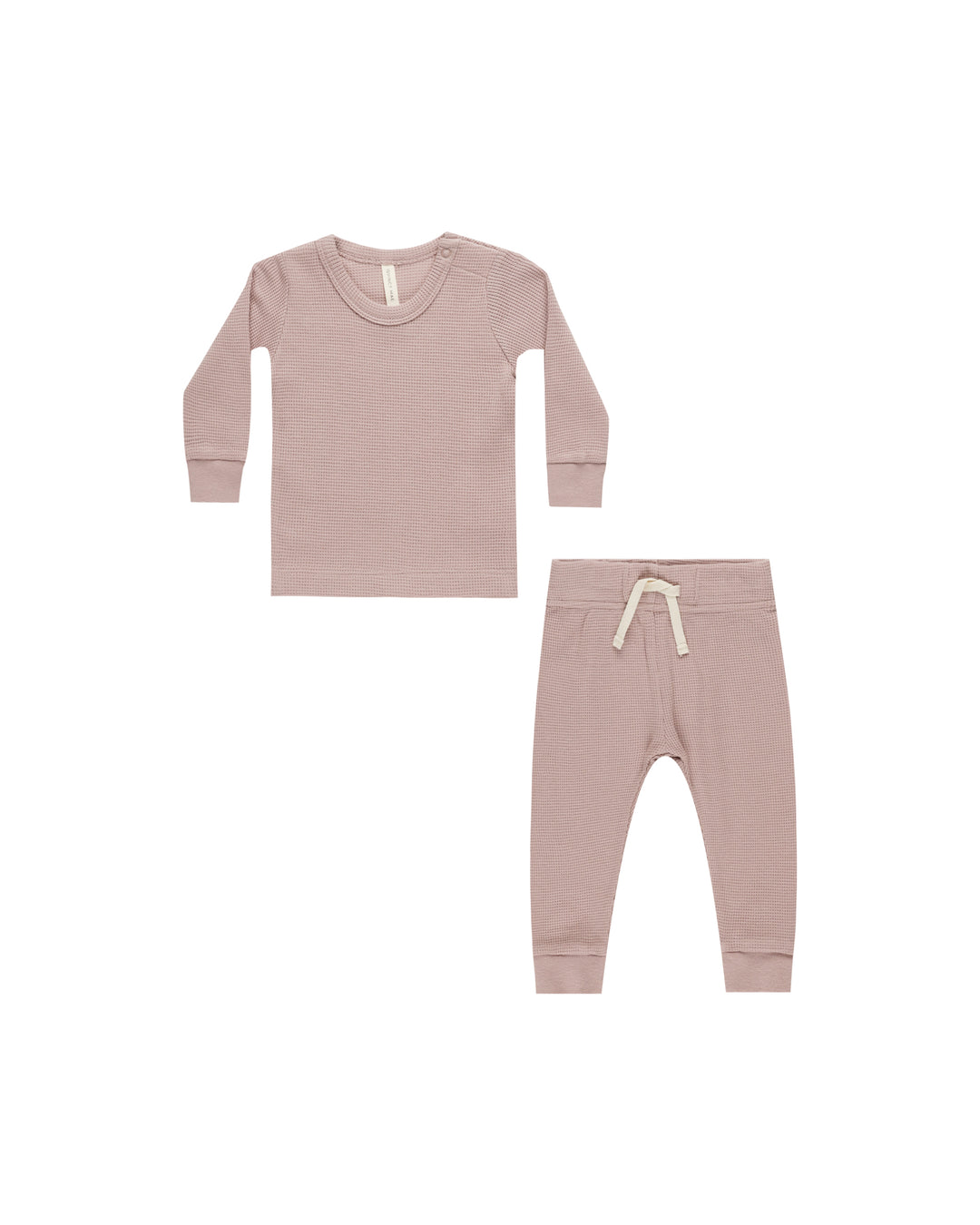 Waffle Top + Pant Set, Mauve