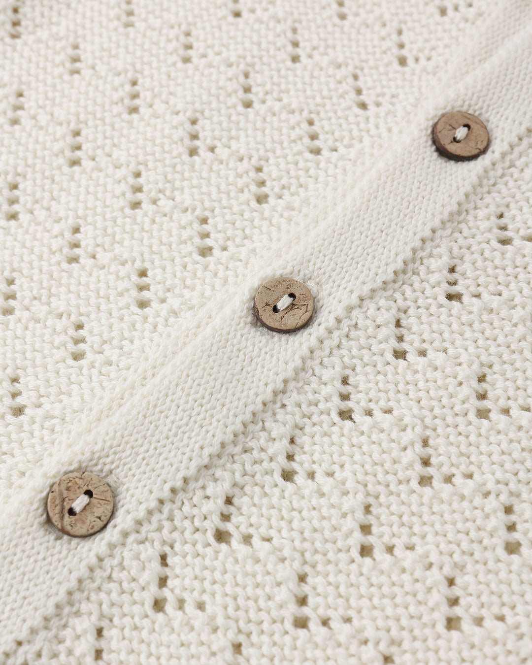 Scalloped Cardigan, Natural